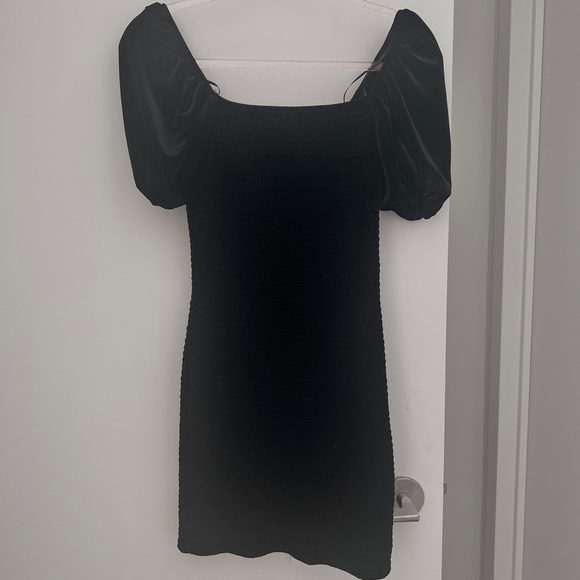 Mango puff sleeve dress velvet - Picture 2 of 5